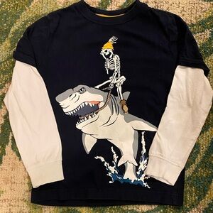 Boy’s graphic navy long-sleeve shirt Sz Sm Gymboree